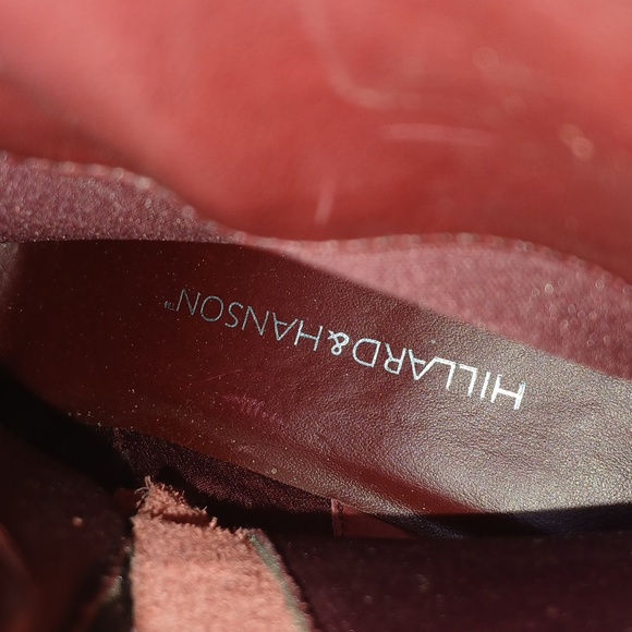 Hillard & Hanson Burgundy Ankle Boots - Picture 7 of 10